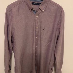 Nautica- Casual button up long sleeve shirt